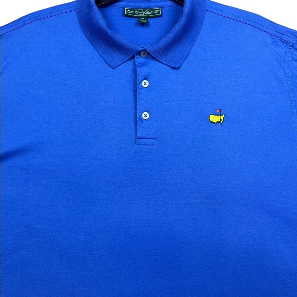 Masters Blue Polo Shirt with Yellow Emblem